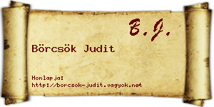Börcsök Judit névjegykártya