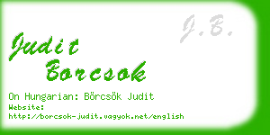 judit borcsok business card